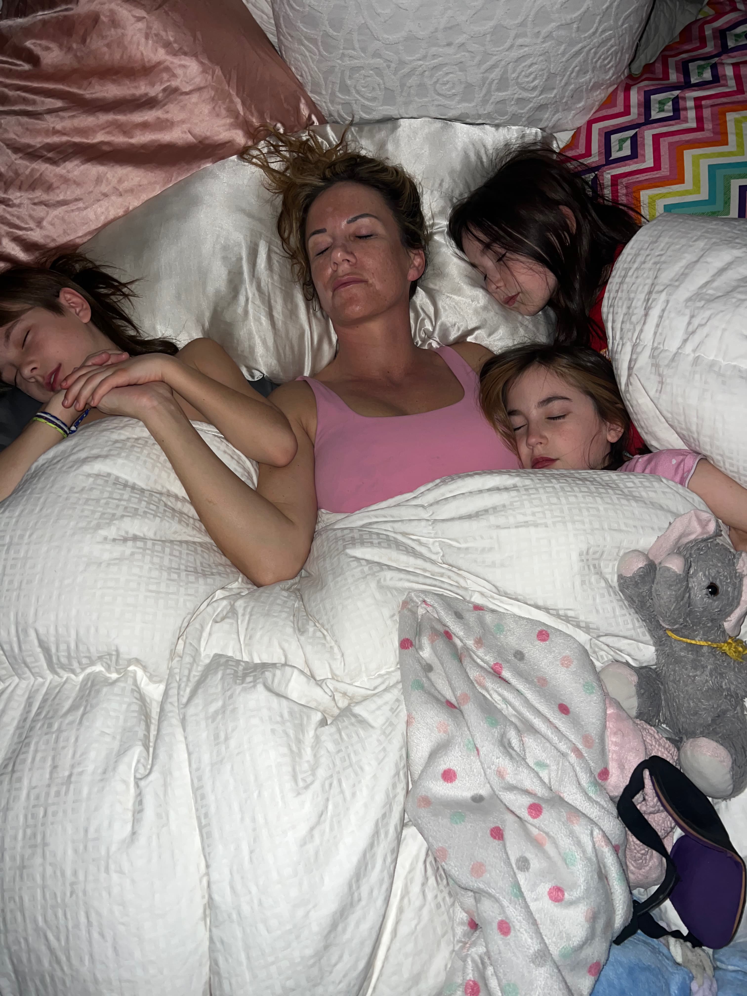 Meg Miller with her children the night before January 29, 2024