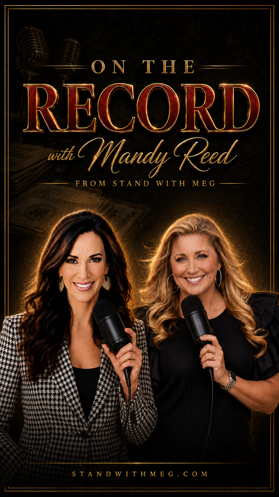 Vertical On the Record poster with Meg and Mandy.